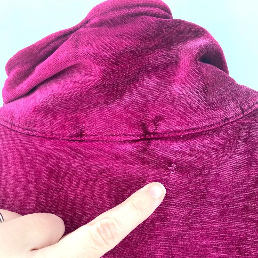 Free People Magenta Velvet Bomber Jacket - Picture 15 of 16